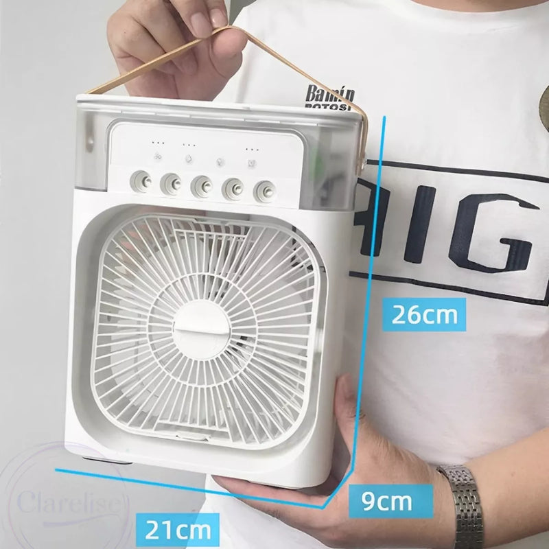Ventilador Portátil, Umidificador e Climatizador c/ LED - Raposo