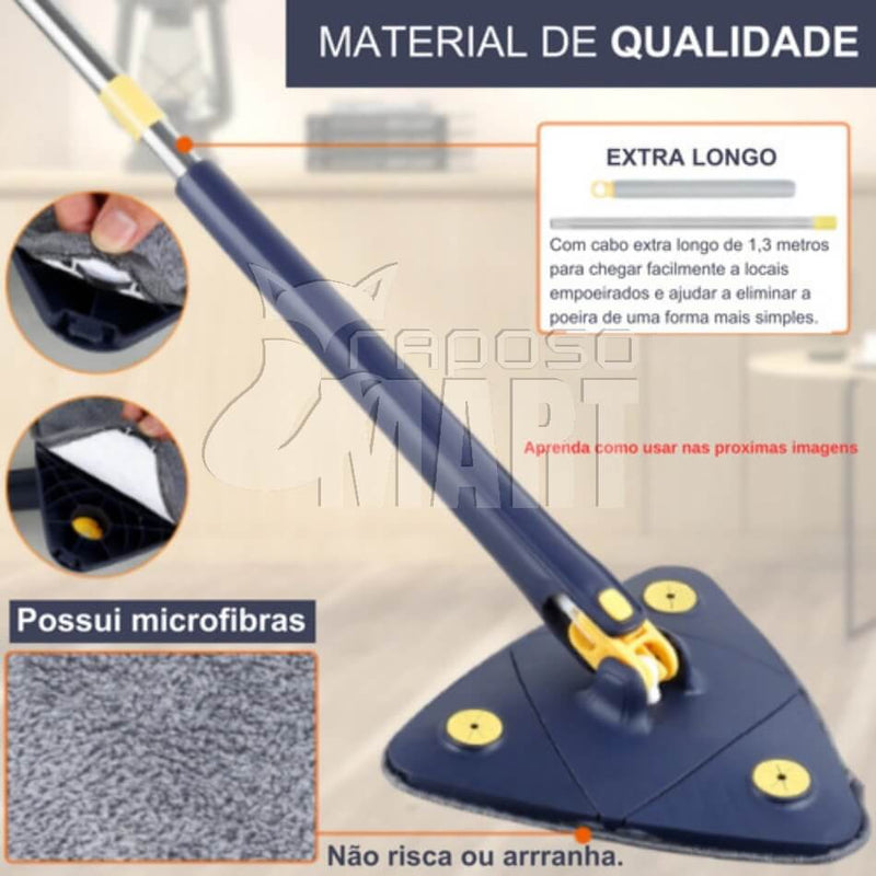 Esfregão Mop Triangular 360° - Raposo
