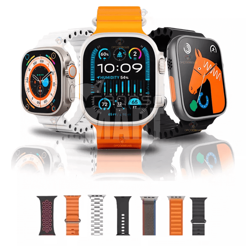 Smartwatch Ultra 9 c/ 7 Pulseiras 49mm - Raposo