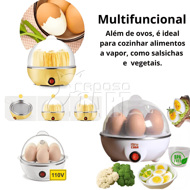 Cozedor de Ovos Elétrico Multifuncional - Raposo