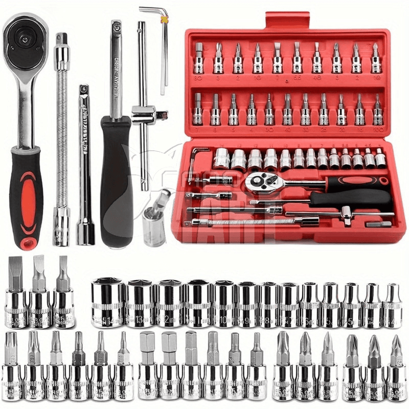 Kit Reparador 1/4 c/ 46 Peças Aço & Maleta - Raposo